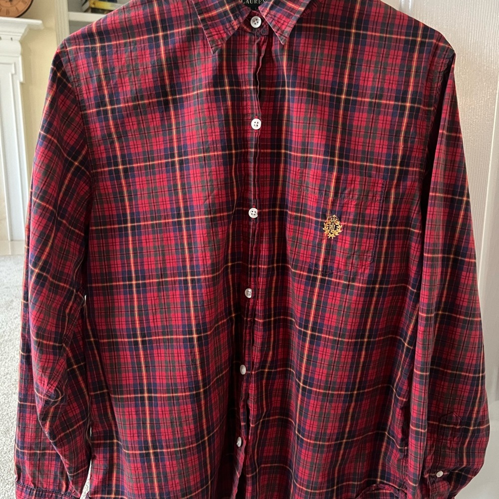 Women’s size L Ralph Lauren plaid top